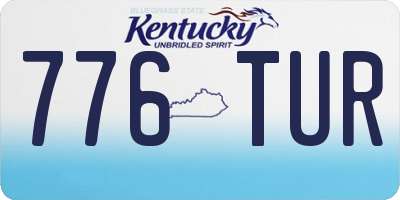 KY license plate 776TUR