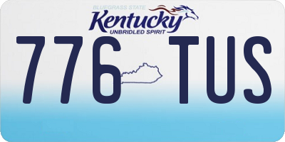 KY license plate 776TUS