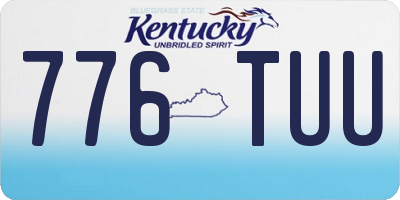 KY license plate 776TUU