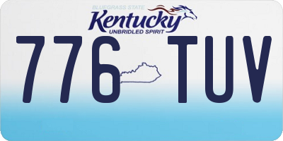 KY license plate 776TUV