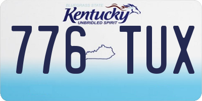 KY license plate 776TUX