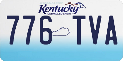 KY license plate 776TVA