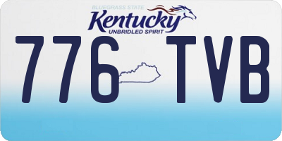 KY license plate 776TVB