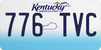 KY license plate 776TVC