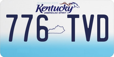 KY license plate 776TVD