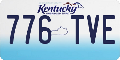KY license plate 776TVE