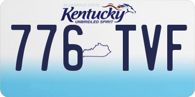 KY license plate 776TVF
