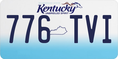 KY license plate 776TVI