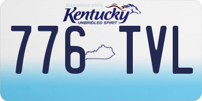KY license plate 776TVL