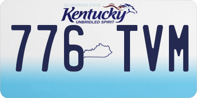 KY license plate 776TVM