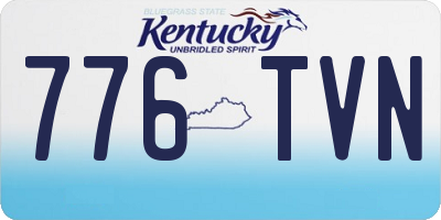 KY license plate 776TVN
