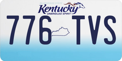 KY license plate 776TVS