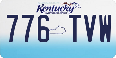 KY license plate 776TVW