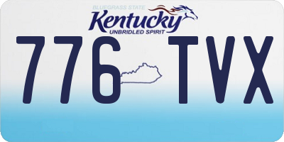 KY license plate 776TVX