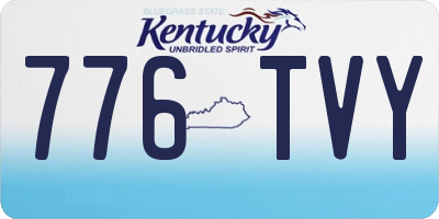 KY license plate 776TVY