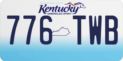 KY license plate 776TWB
