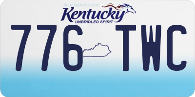 KY license plate 776TWC