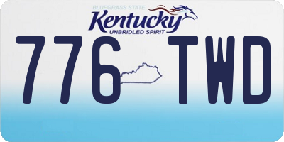 KY license plate 776TWD