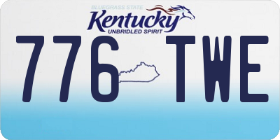 KY license plate 776TWE