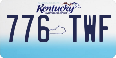 KY license plate 776TWF