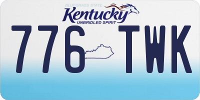 KY license plate 776TWK