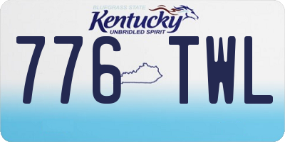 KY license plate 776TWL
