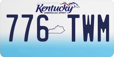 KY license plate 776TWM