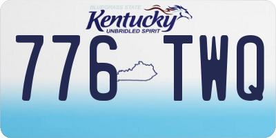 KY license plate 776TWQ