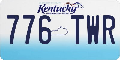 KY license plate 776TWR