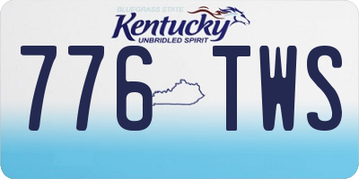 KY license plate 776TWS