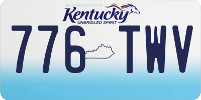 KY license plate 776TWV