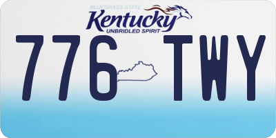 KY license plate 776TWY