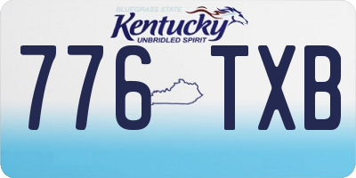 KY license plate 776TXB