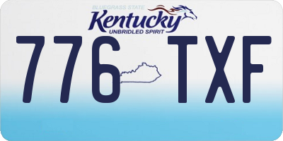 KY license plate 776TXF