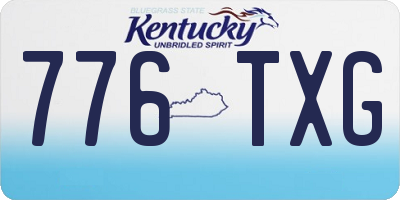 KY license plate 776TXG