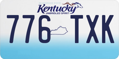 KY license plate 776TXK
