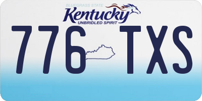 KY license plate 776TXS