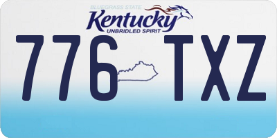 KY license plate 776TXZ