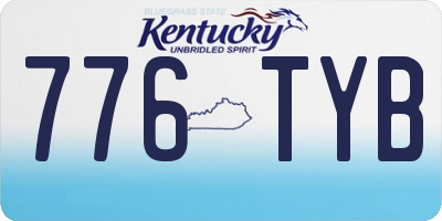 KY license plate 776TYB