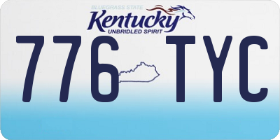 KY license plate 776TYC