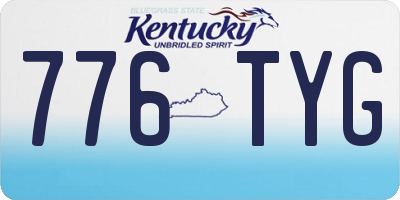 KY license plate 776TYG