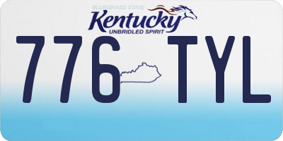 KY license plate 776TYL