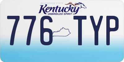KY license plate 776TYP