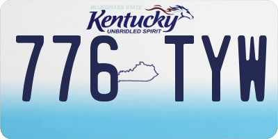 KY license plate 776TYW