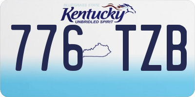 KY license plate 776TZB