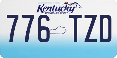 KY license plate 776TZD