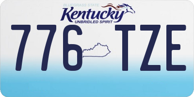 KY license plate 776TZE