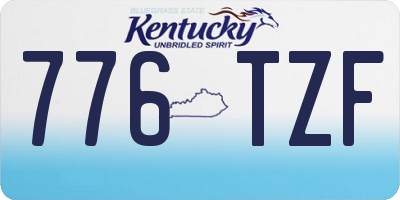 KY license plate 776TZF