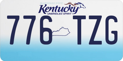 KY license plate 776TZG