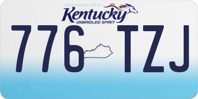 KY license plate 776TZJ